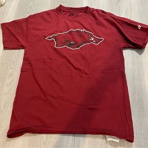 Russell Athletic Arkansas Razorbacks T-Shirt Size M Color Maroon NWOT